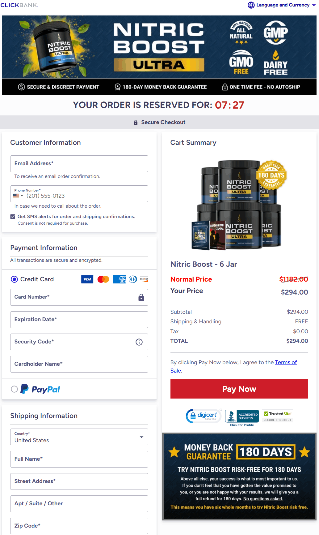 Secure Checkout Form